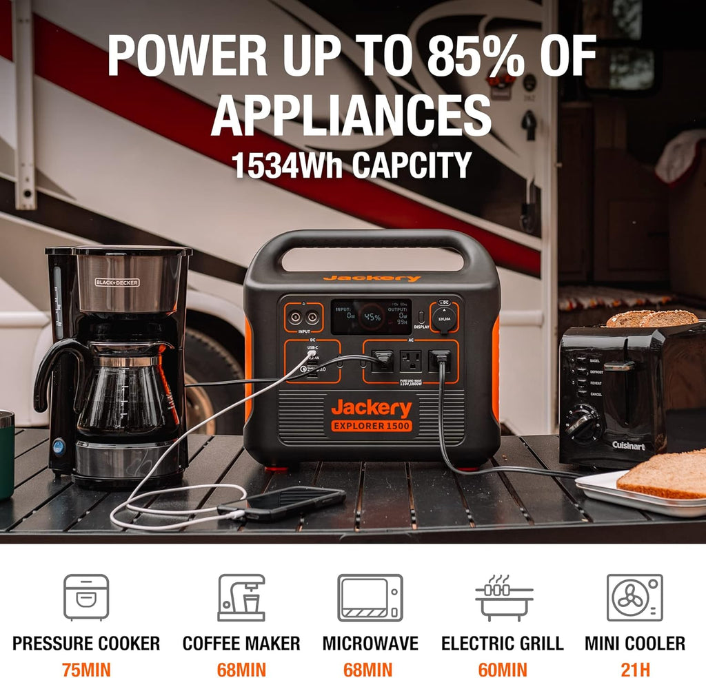 1800W Solar Generator with 3 AC Outlets and Lithium Battery Pack M165