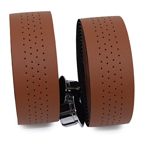 Luxury PU Leather Bar Tape with 2 Reflective Plug Z5549