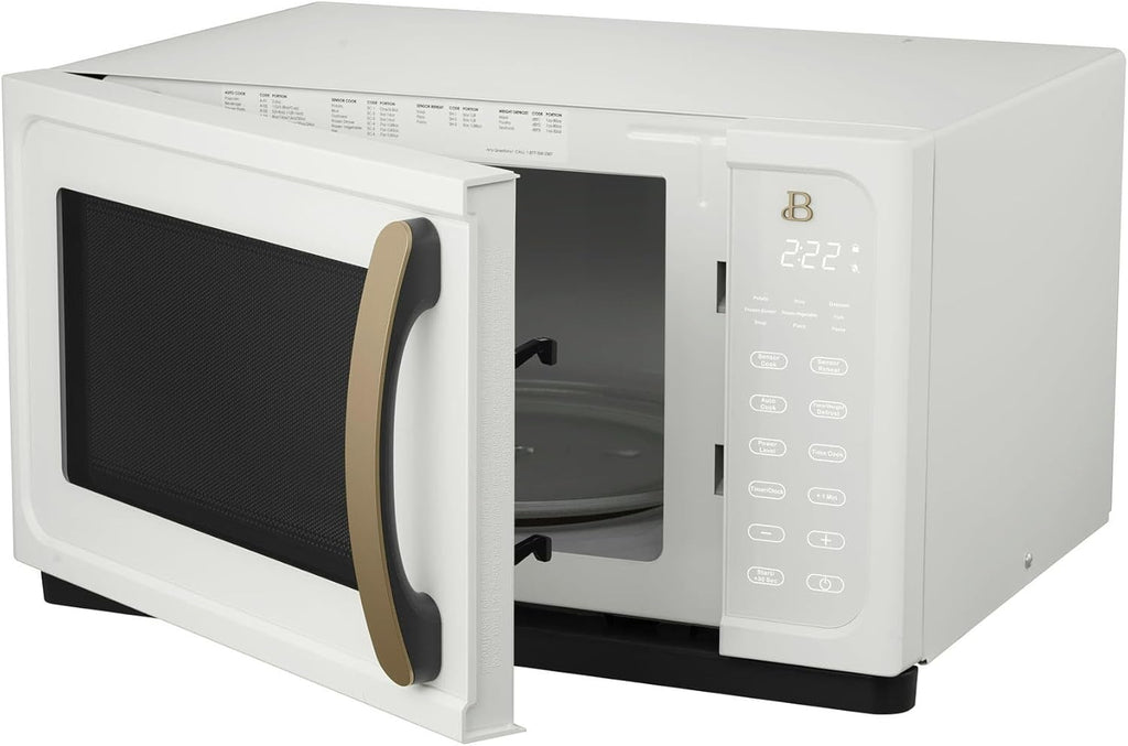 White 1.1 Cu Ft 1000 Watt Sensor Microwave Oven with Turntable Q440952