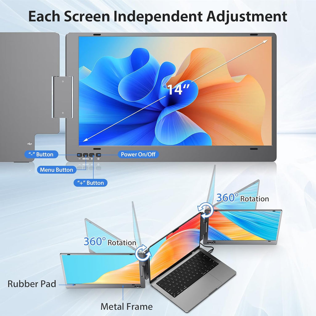 14" 1080P FHD IPS Dual Portable Monitor G424430
