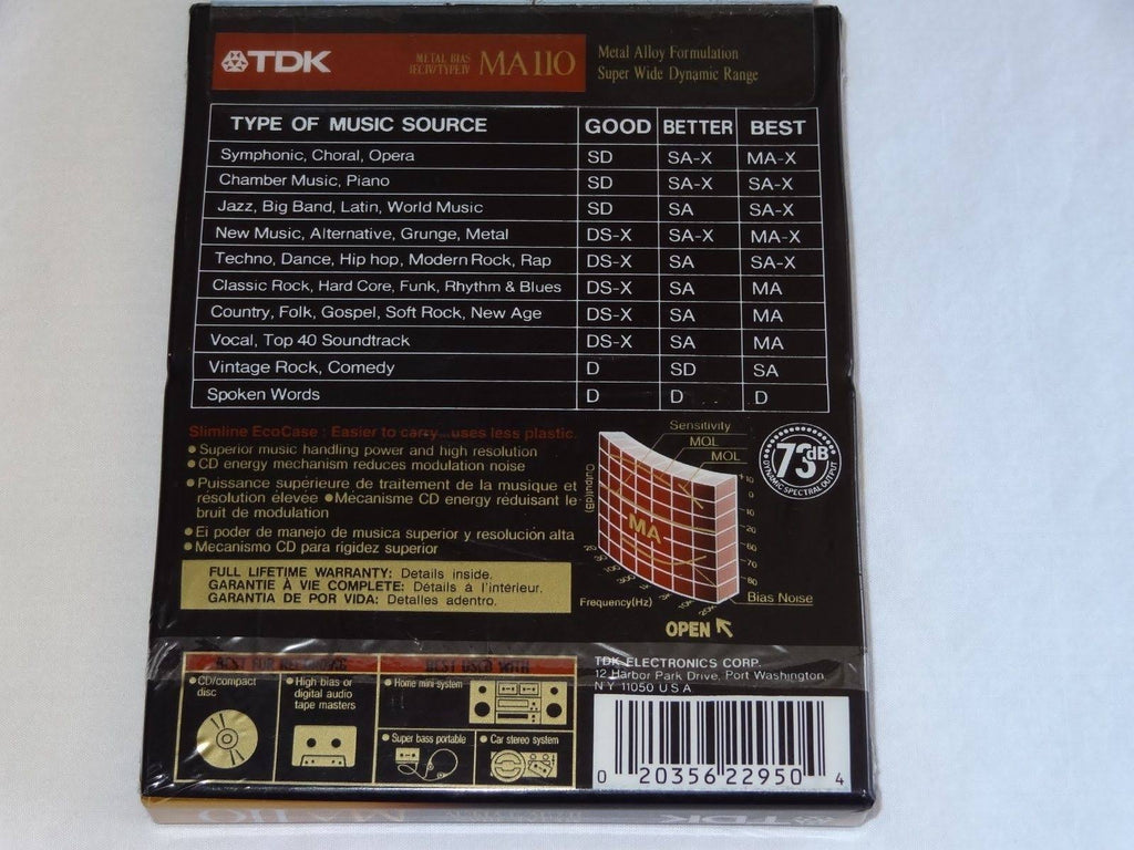 Blank Audio Cassette Tapes Type IV Metal Bias T76335