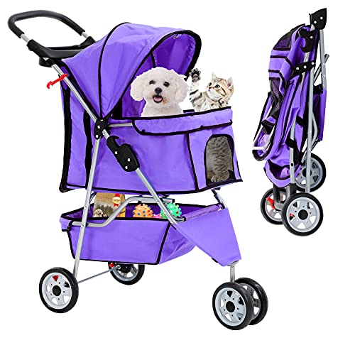 Pink 3 Wheels Pet Stroller D59661