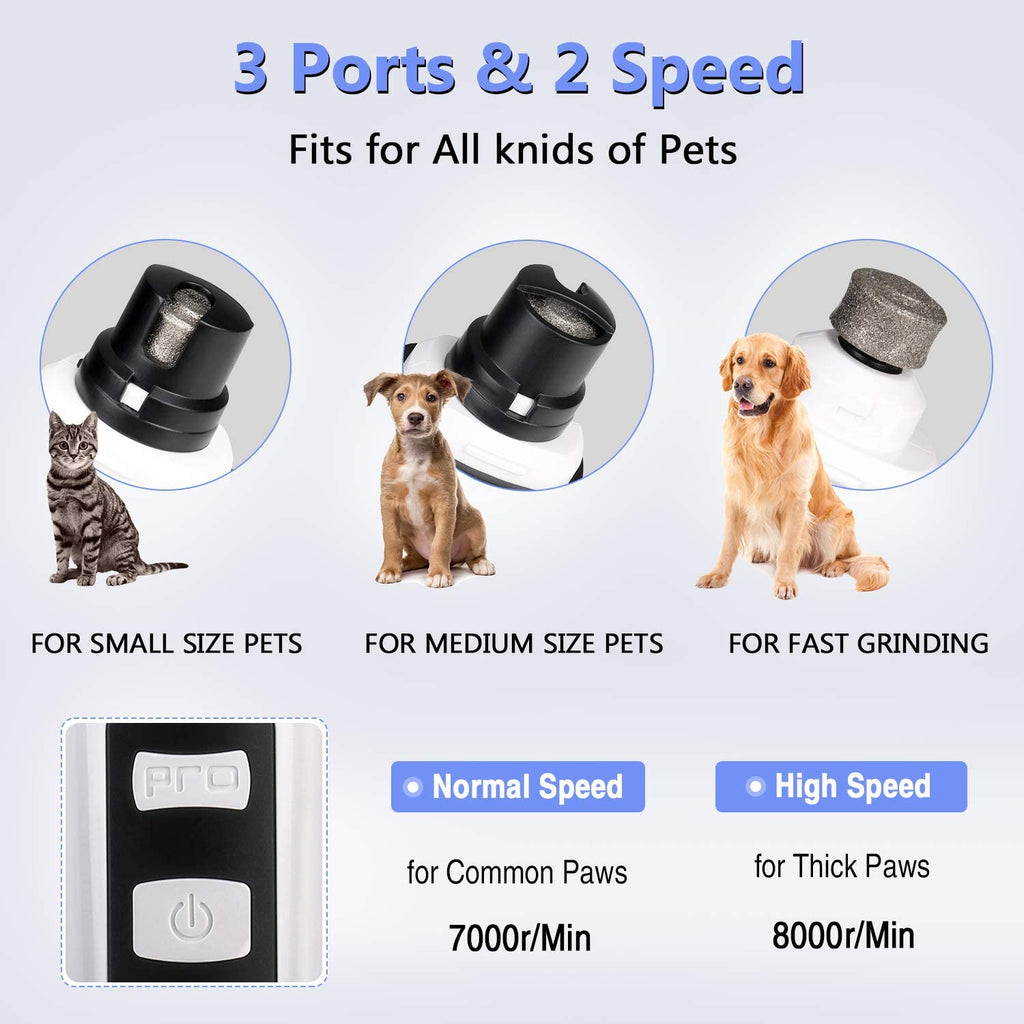 Rechargeable 2-Speed Electric Pet Nail Grinder B118