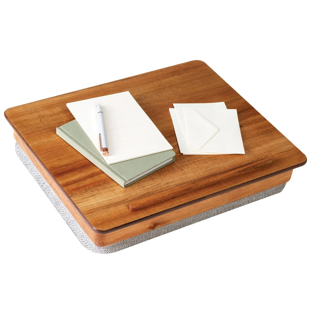 Natural Acacia Wood Lap Desk with Storage K55831