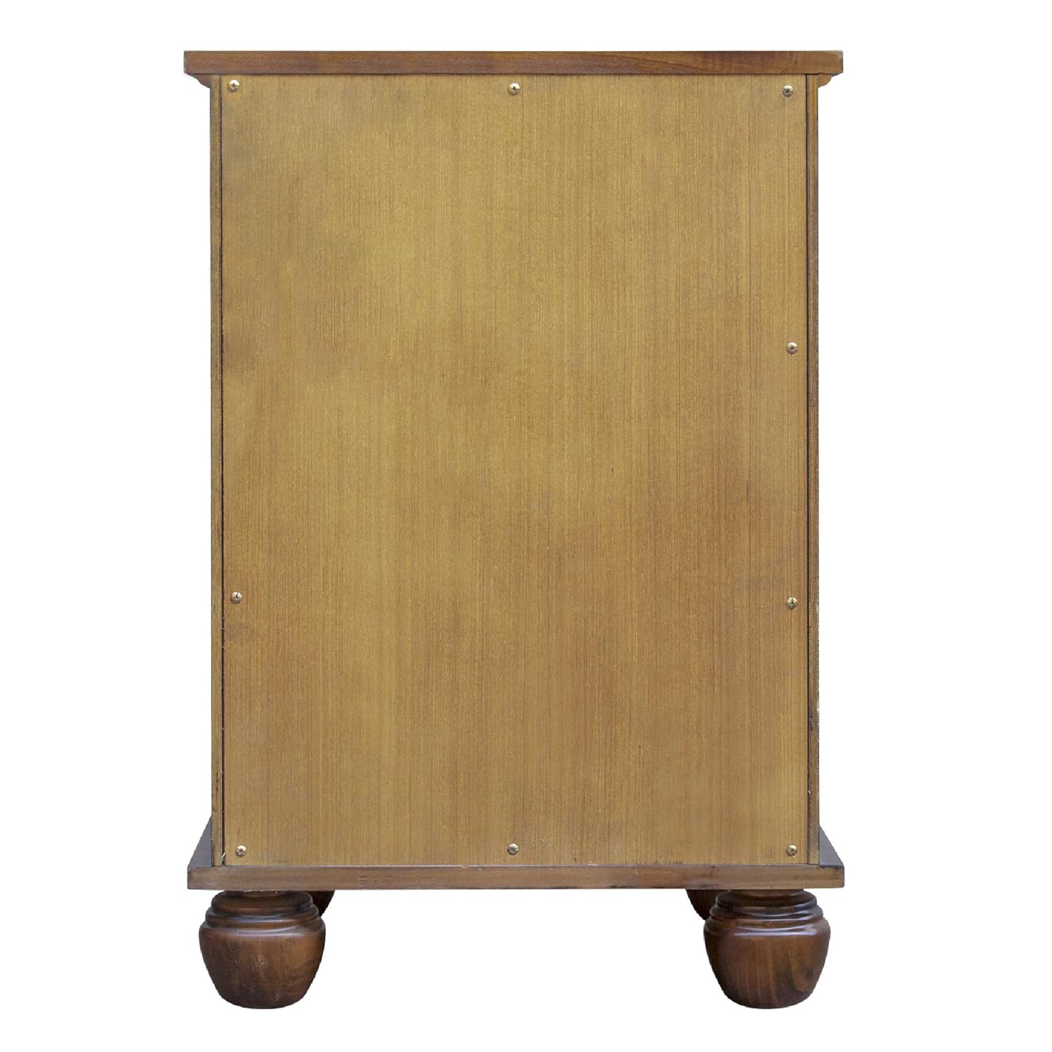 Tropical Walnut Wood Nightstand with Felt Lined Drawer P952285