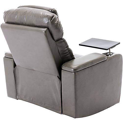 Light Grey PU Leather Electric Single Reclining Chair with USB A8779