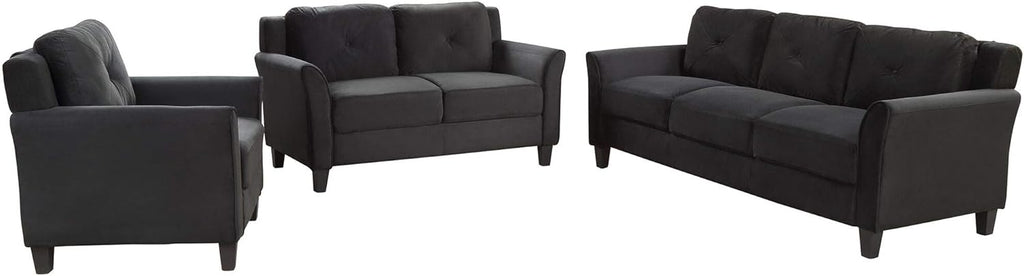 Black 3 Piece Sofa Set T4204