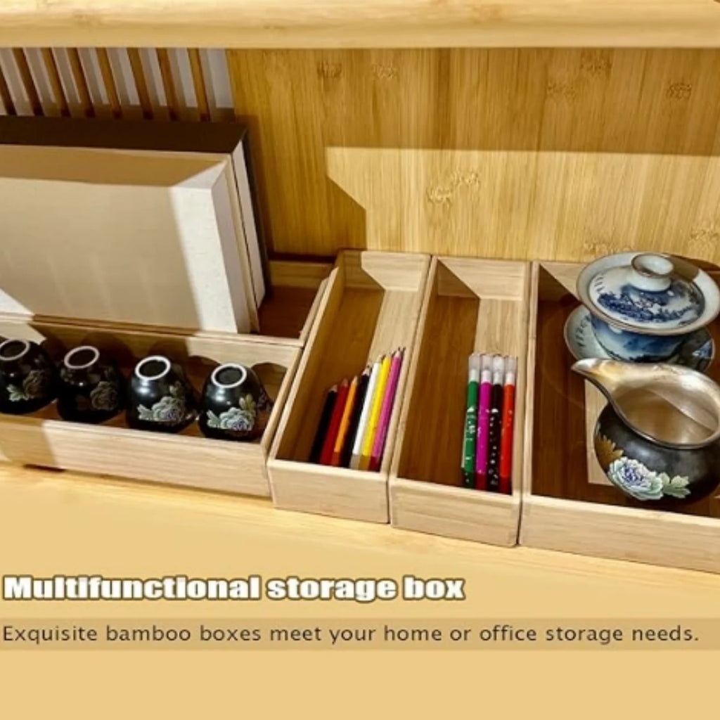 Bamboo Drawer Organizer Set of 5 P884119