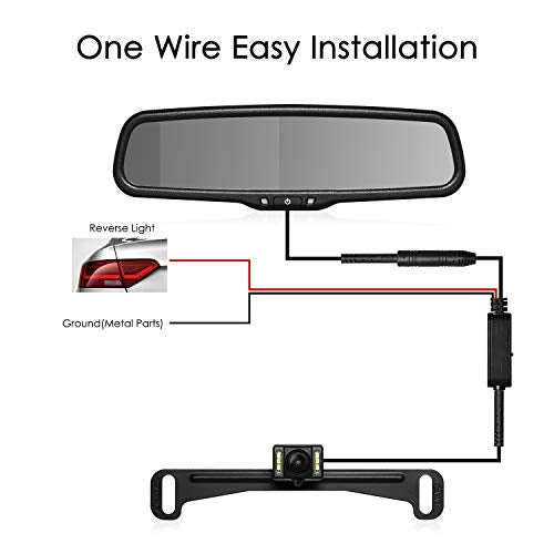 4.3" Rear View Mirror Camera with Night Vision Backup Camera A12818