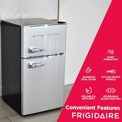 Compact Stainless Steel Top-Freezer Refrigerator, 3.2 cu ft Double Door Z50100