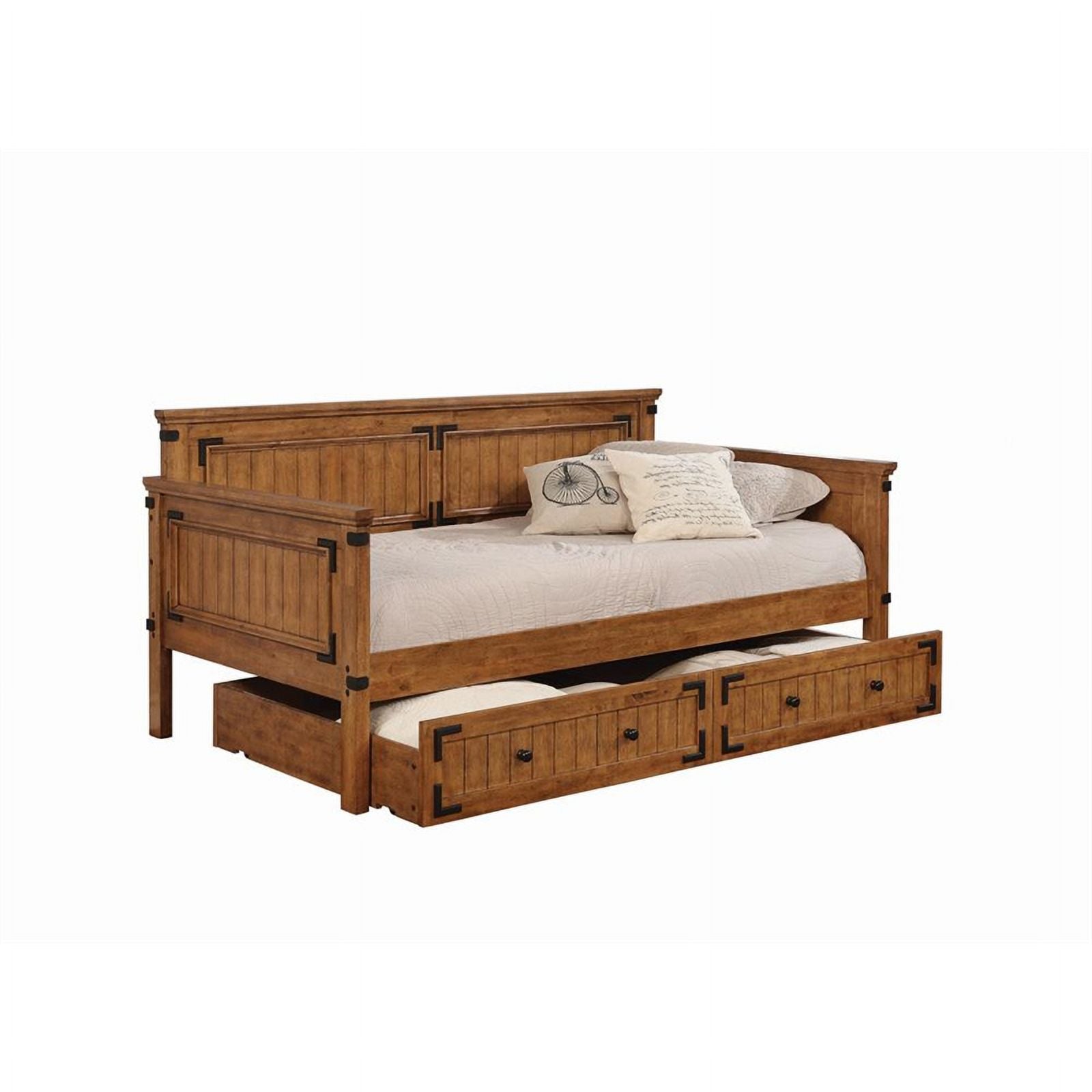 Brown Solid Wood Twin Daybed J605