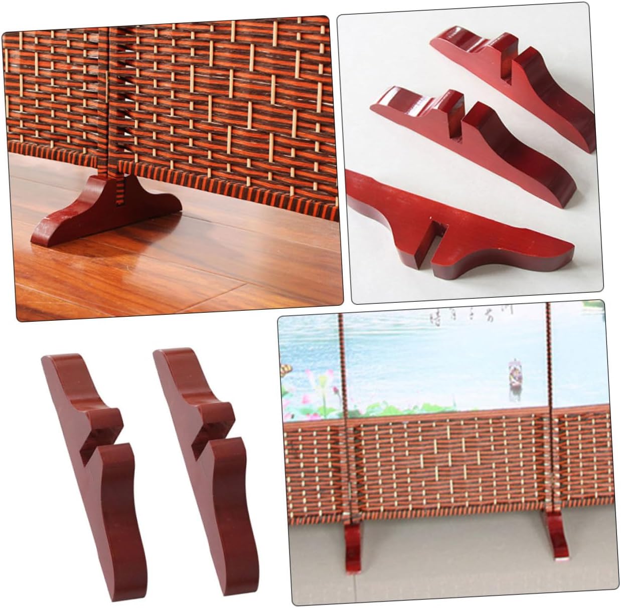 2pcs Wooden Partition Stand Base R885