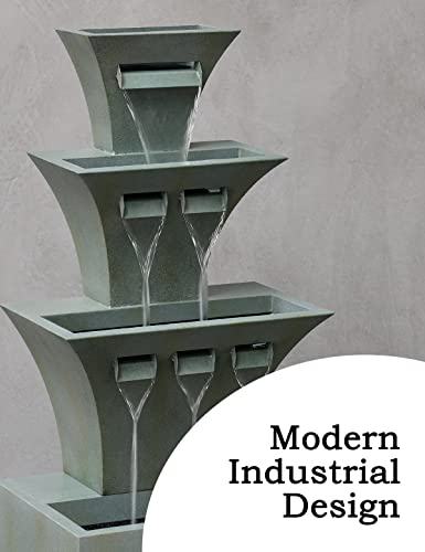 48" Tall Waterfall Fountain with LED Lights N77361