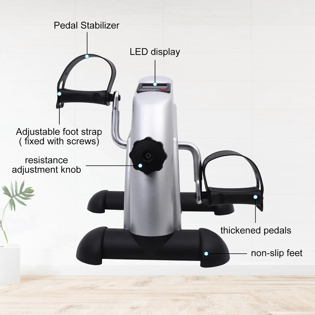 Under Desk Bike Pedal Exerciser Mini Exercise Bike with LCD Display C659602