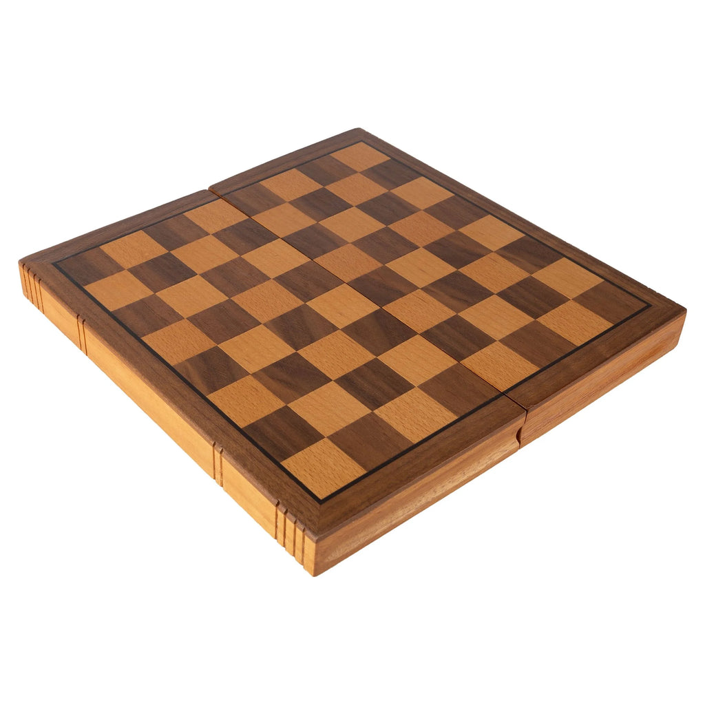 Wooden Book Style Chess Board with Staunton Chessmen D980