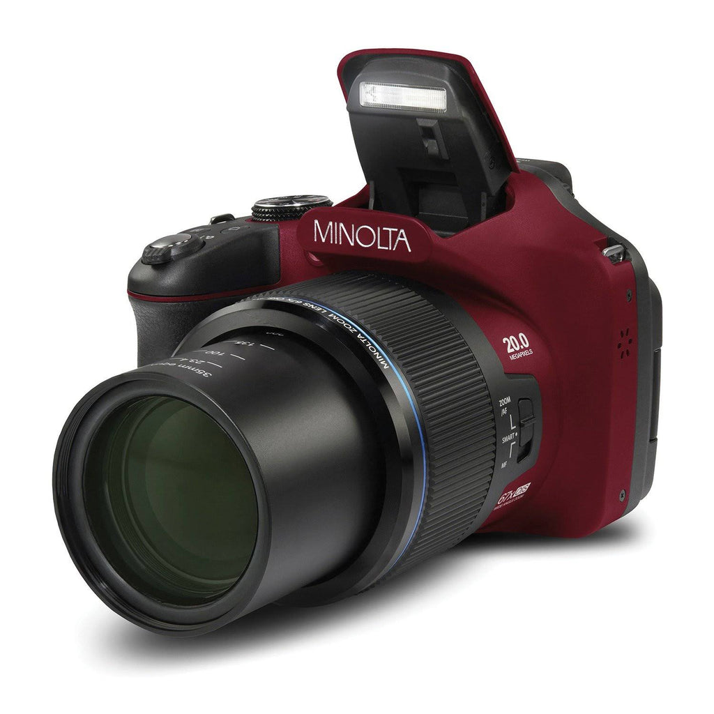 20.0-Megapixel 1080p Full HD 67x Optical Zoom Wi-Fi Bridge Camera (Red) I74478