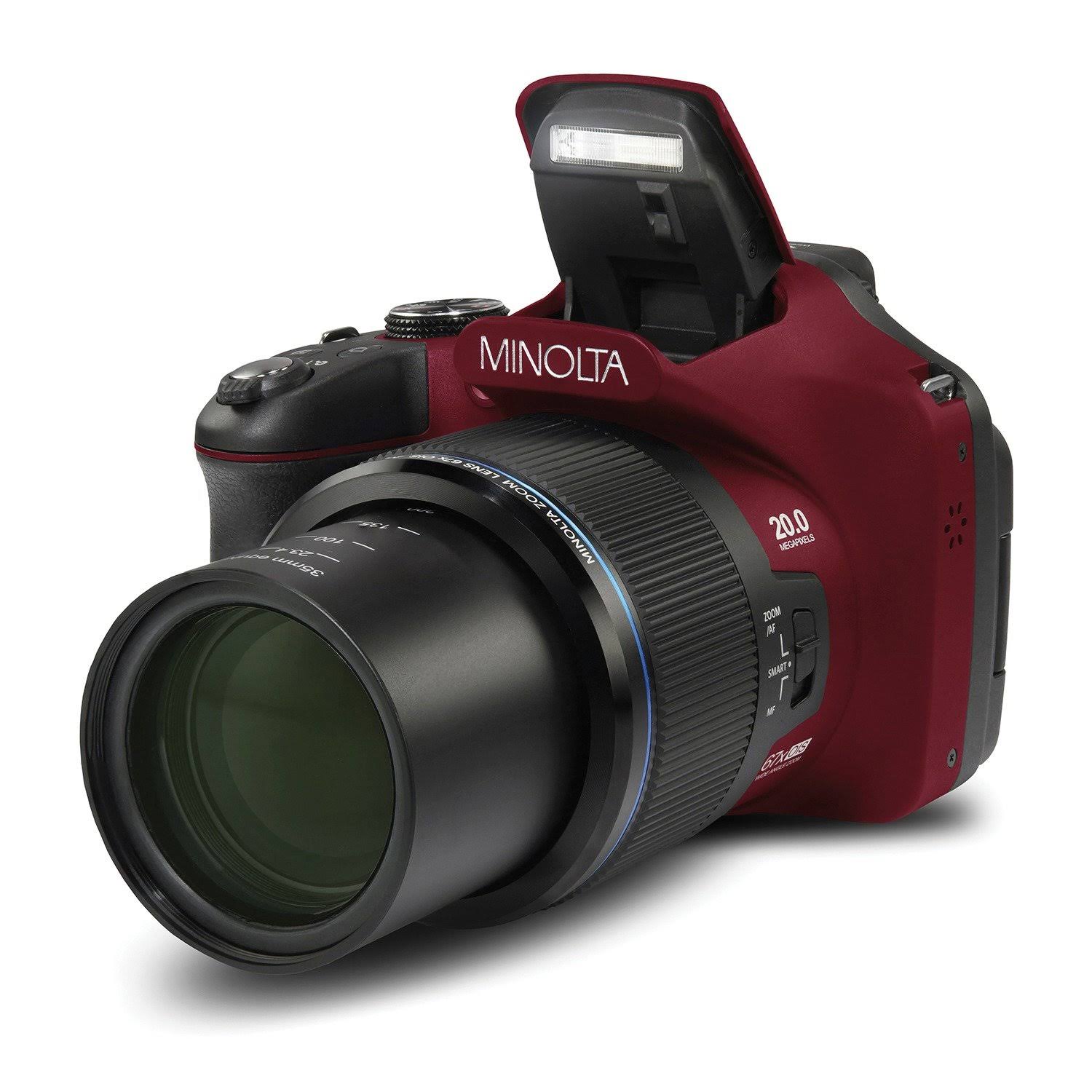 20.0-Megapixel 1080p Full HD 67x Optical Zoom Wi-Fi Bridge Camera (Red) I74478