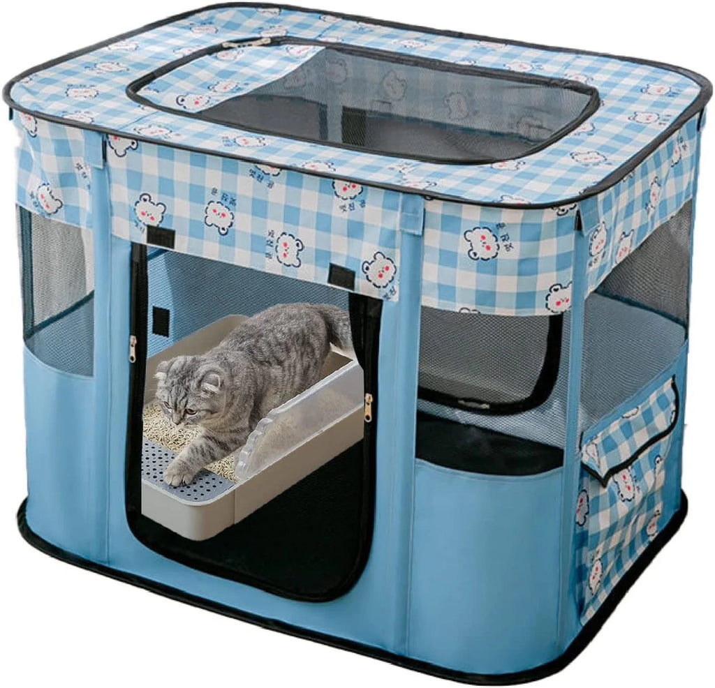 Portable Cat Cage Kennel D4194