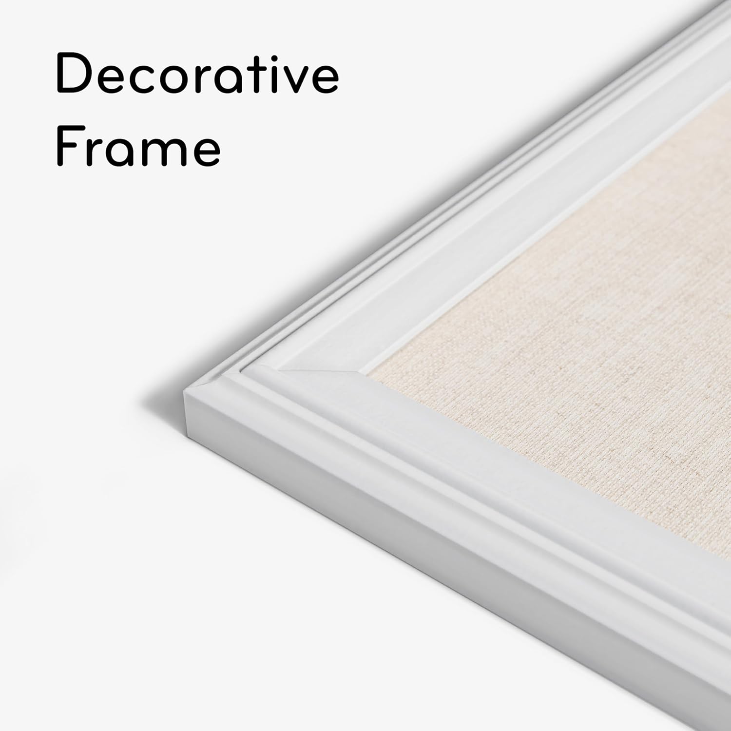 23"x17" White Wood Style Frame Bulletin Board E48112