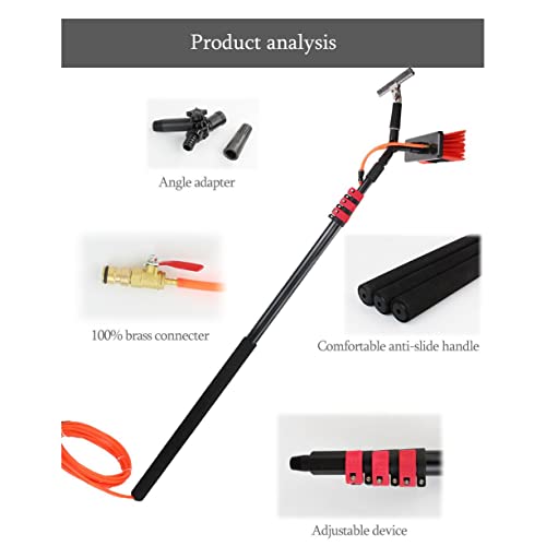 Water Fed Pole 3-in-1 Kit with Scrubber Brush, Spray Washer, Window Squeegee, 7.2M/23.6Ft S369984