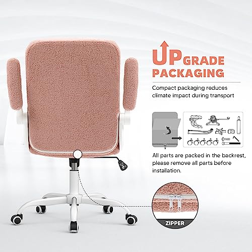 Gray Velvet High Back Office Chair with Wheels and Flip-up Armrest Y935