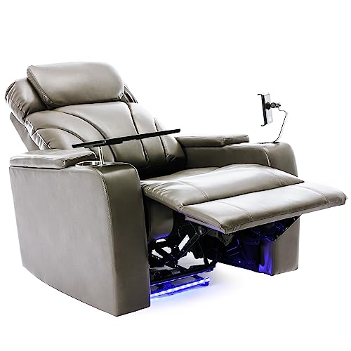 Light Grey PU Leather Electric Single Reclining Chair with USB A8779