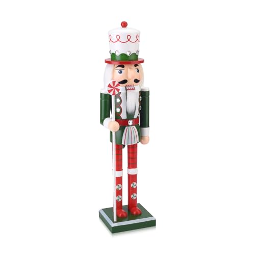 15 Inch Wooden Nutcracker Figure (Green) X92117