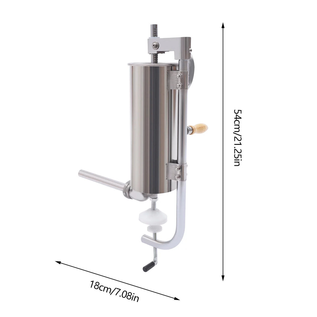 3L Stainless Steel Manual Meat Sausage Stuffer J32384