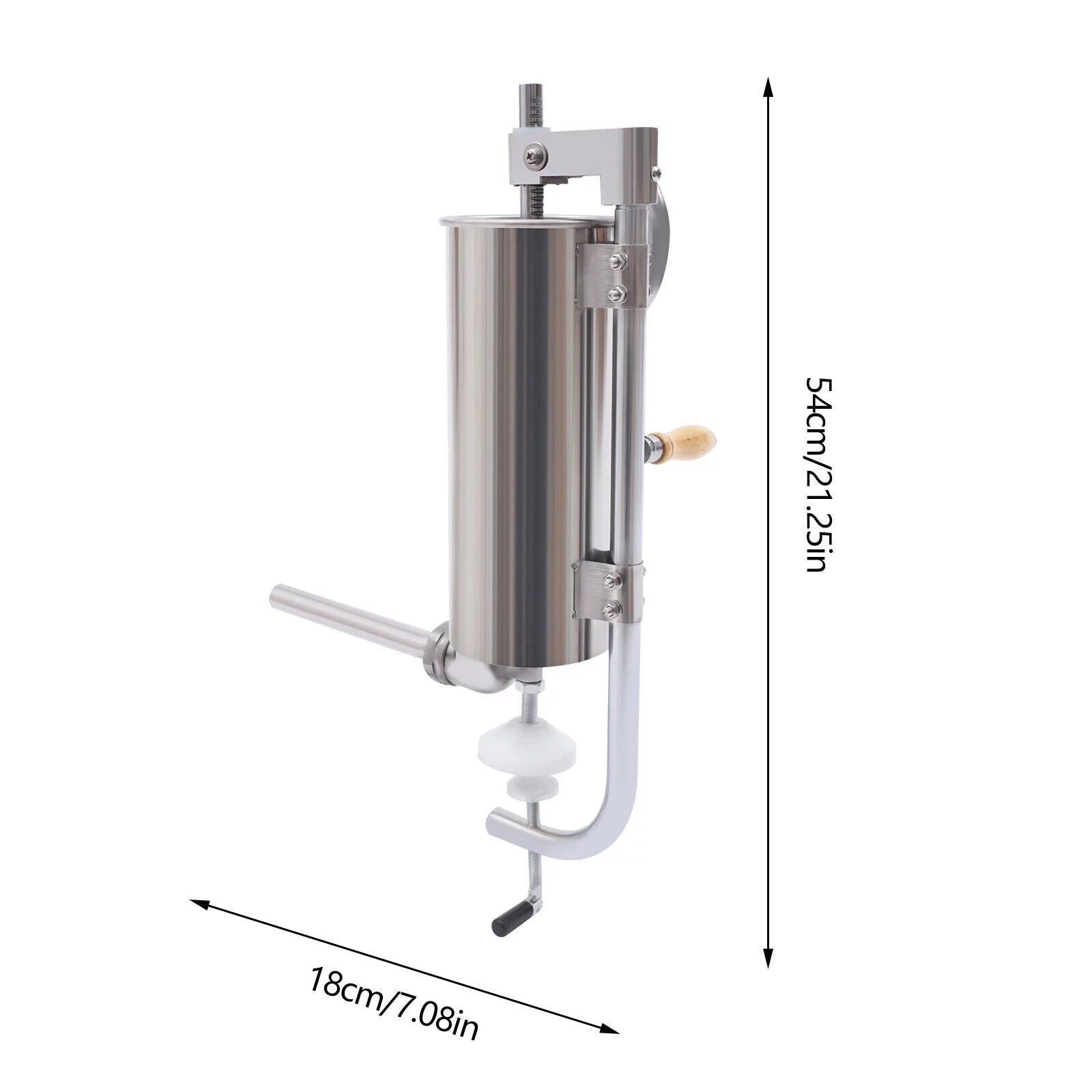 3L Stainless Steel Manual Meat Sausage Stuffer J32384