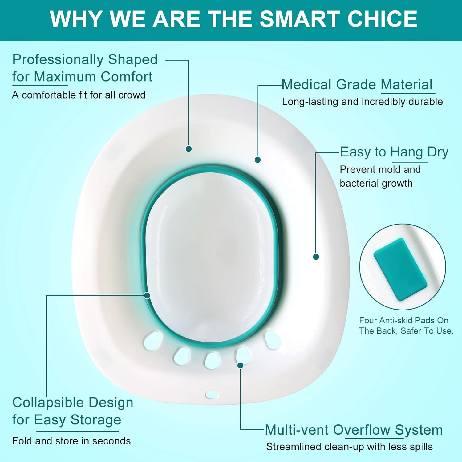 Foldable Sitz Bath for Toilet J69328