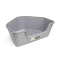 Grey High-Back Corner Litter Box Y361337
