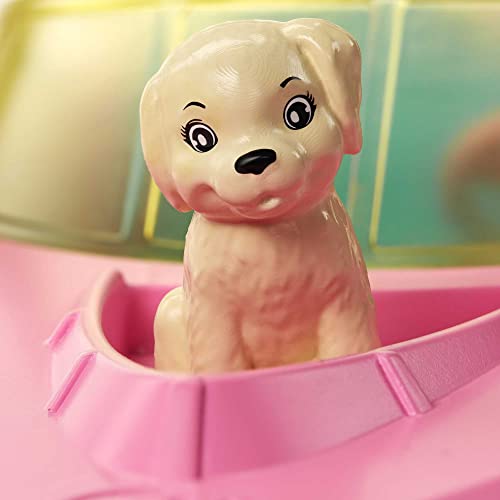 Toy Boat with Pet Puppy, Life Vest & Beverage Accessories, Fits 3 Dolls R769384
