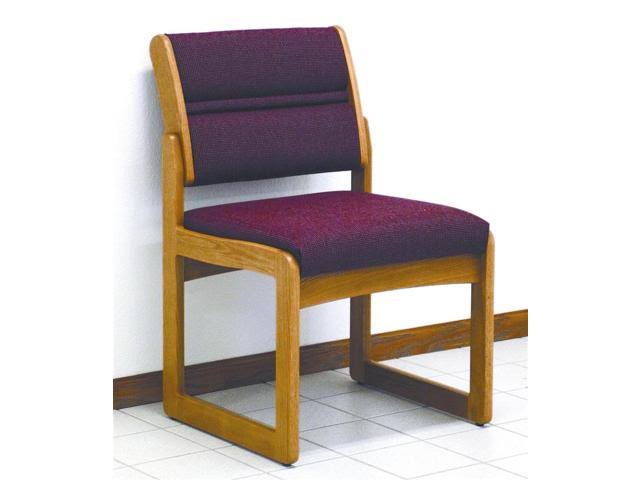 Solid Medium Oak Wood Office Chair with Upholstered Back and Seat H646304