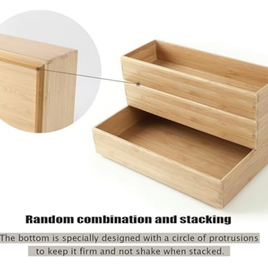 Bamboo Drawer Organizer Set of 5 P884119
