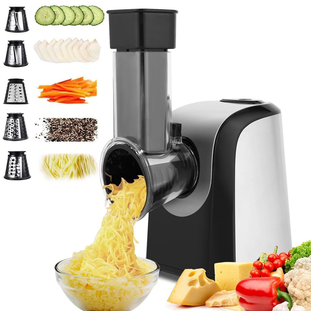 Electric Cheese Grater, 5 in-1 Vegetable Slicer, 150W Z229