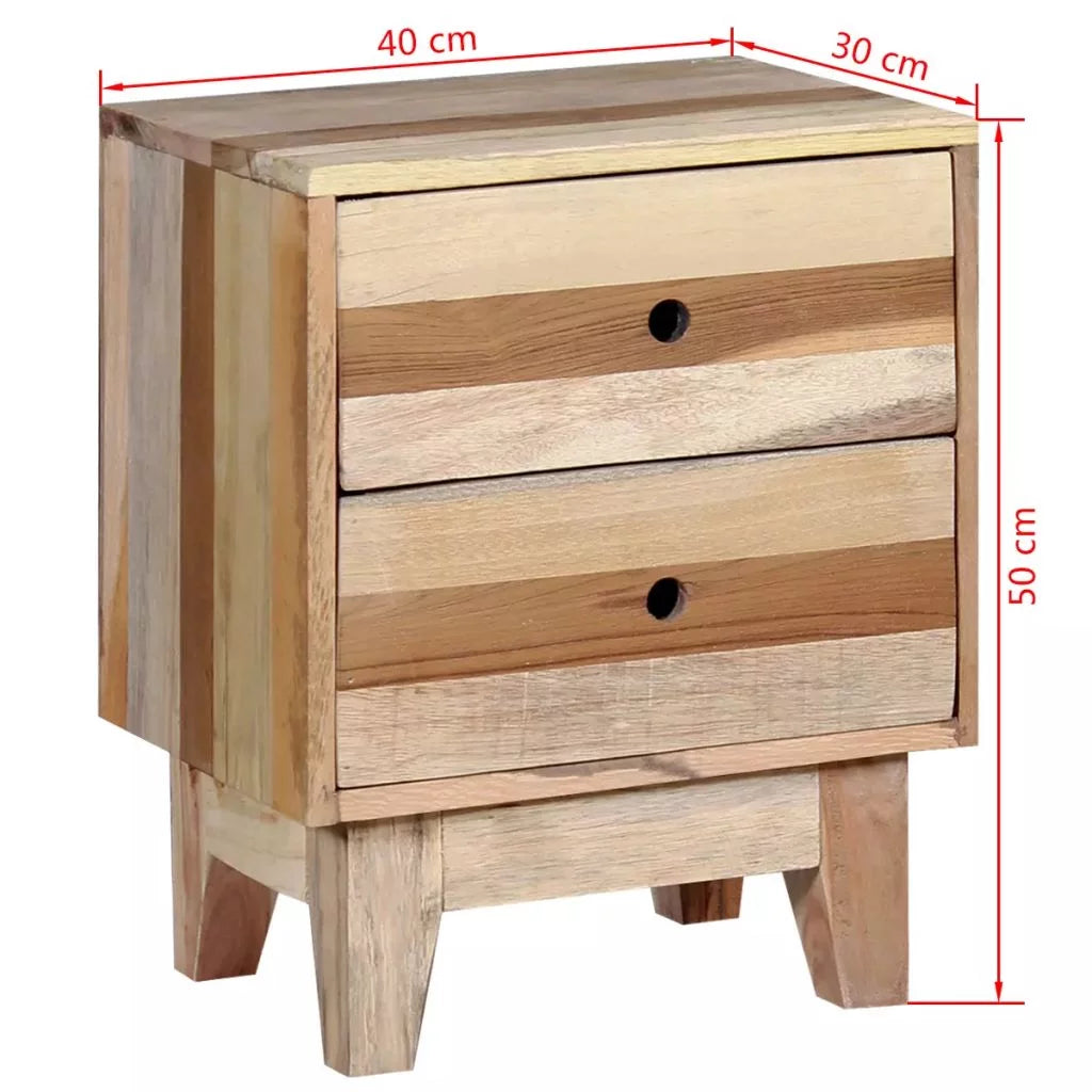 Solid Reclaimed Wood Bedside Cabinet B3625