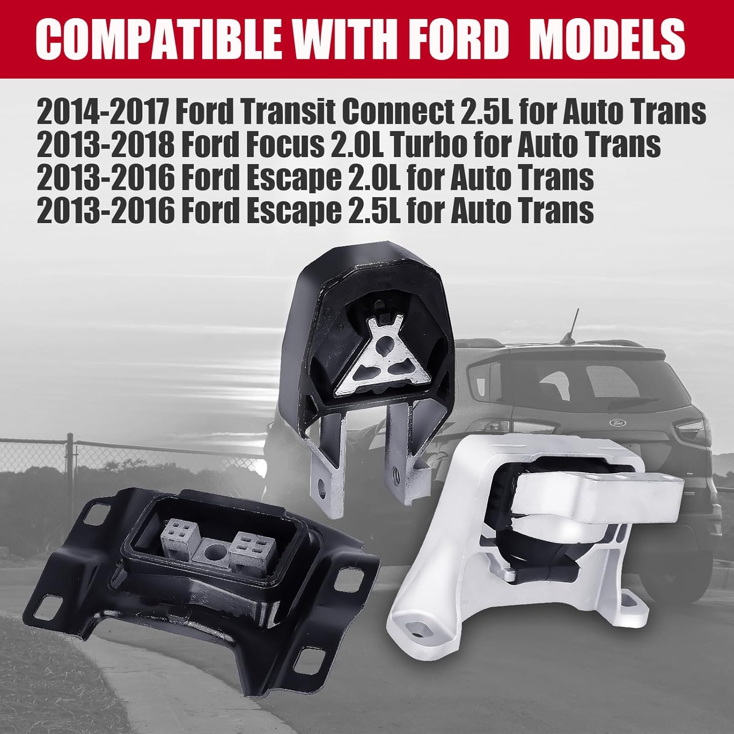 Engine Motor Mount for 2013-2016 Ford Escape 2.0L & 2013-2019 Ford Escape 2.5L F36180