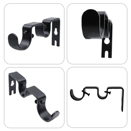 Gold Metal Curtain Rod Bracket 6 Pack for 1 Inch Curtain Rod B753