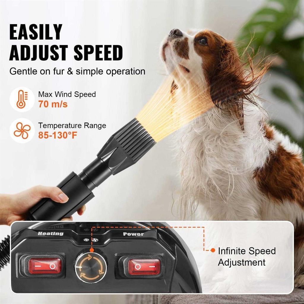 2000-Watt Pet Hair Dryer with 4 Nozzles T8678