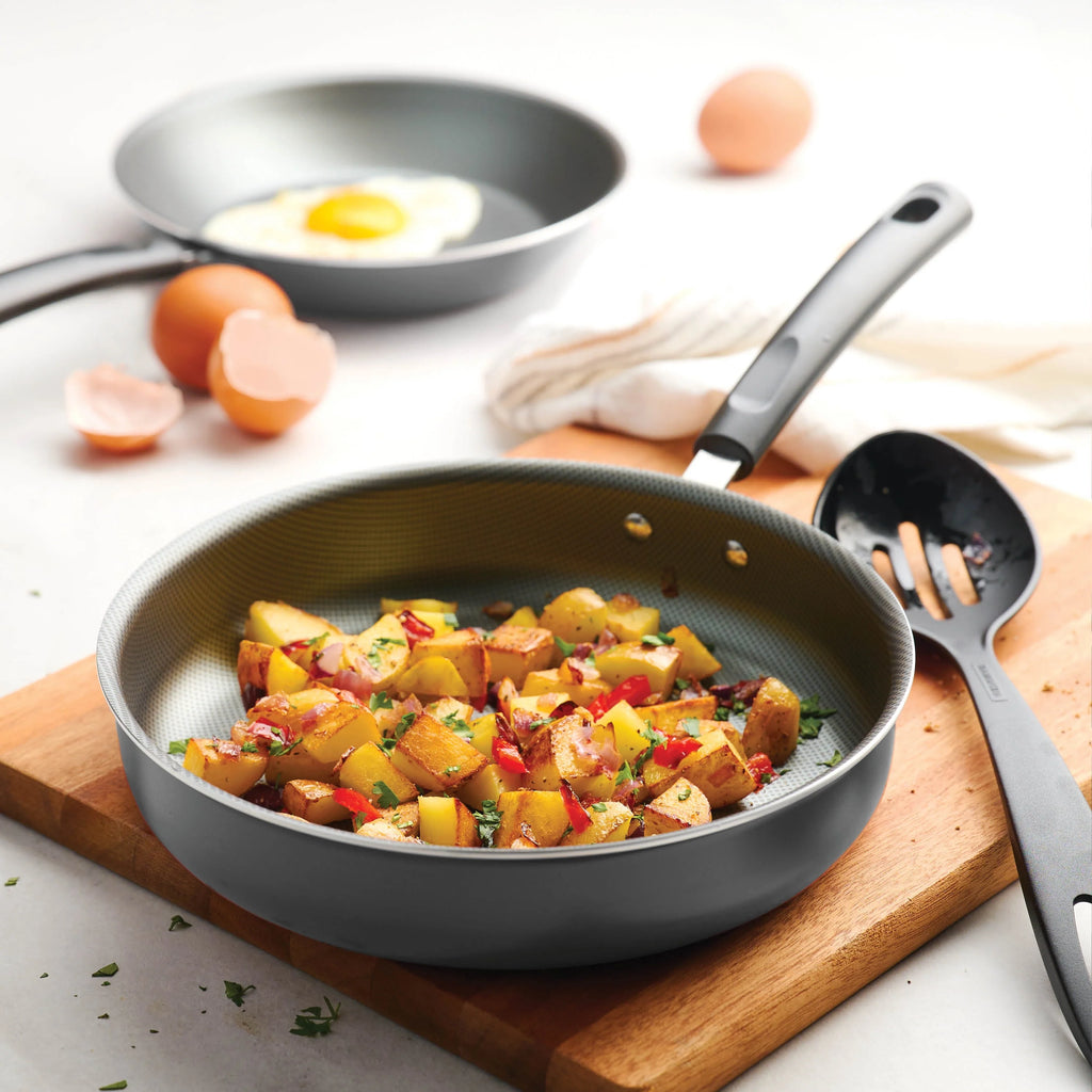 18 Piece Non-stick Cookware Set, Steel Gray Y614