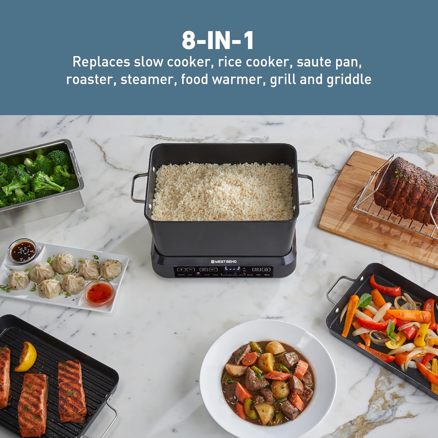 6-Quart Black Non-Stick Slow Cooker F109