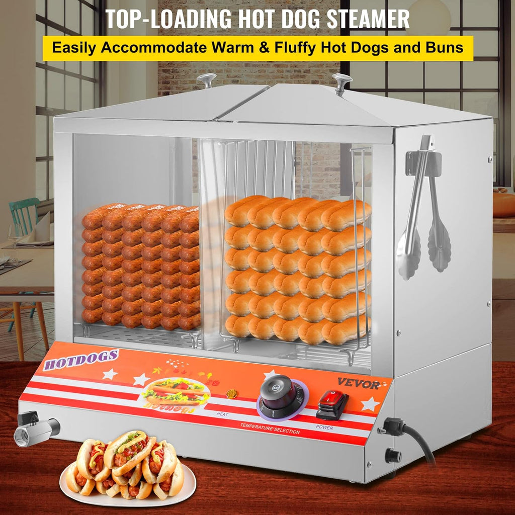 36L Stainless Steel Hot Dog Steamer I774