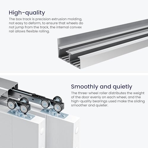 72" Bypass Sliding Door Hardware Kit for 2 Doors A877
