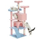 Dark Grey 54in Multi-Level Cat Tree with 2 Condo and Scratching Posts I172
