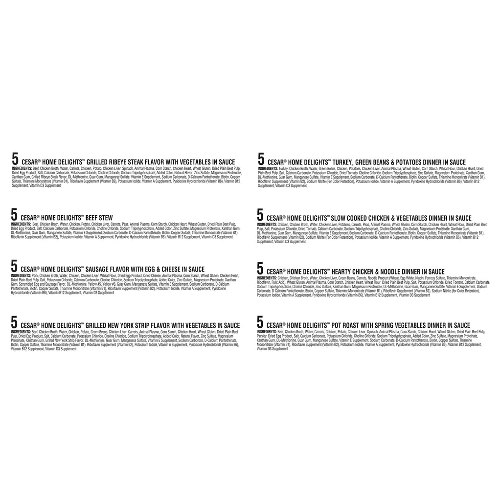 Cesar Wet Dog Food Variety Pack 40-Pack 3.5 oz W75761