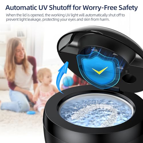 Ultrasonic Retainer Cleaner with 200ML Capacity, 45kHz, 4 Modes C590