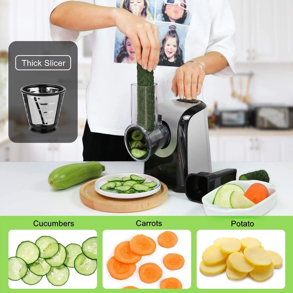 Electric Cheese Grater, 5 in-1 Vegetable Slicer, 150W Z229