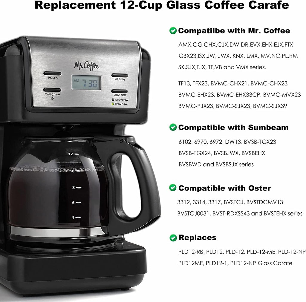 12-Cup Glass Carafe with Lid J14538