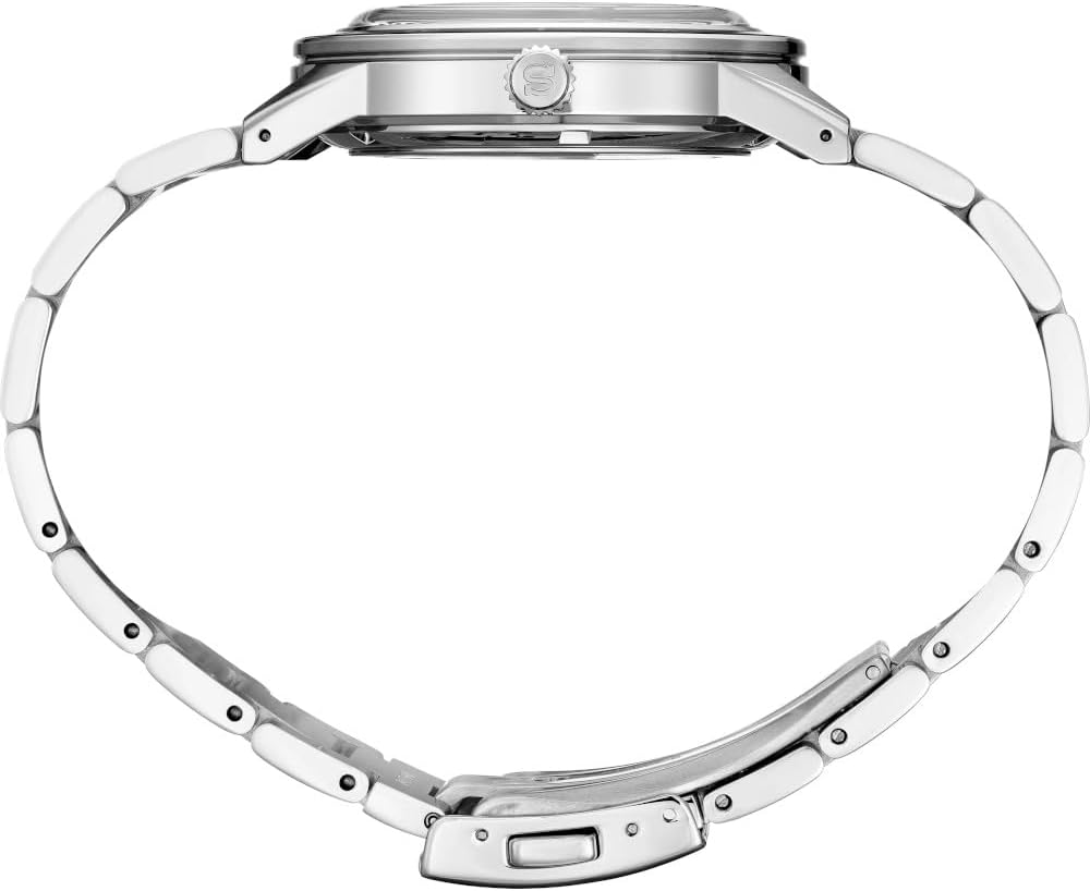 Black Dial Silver Stainless Steel Band Automatic Watch Q314