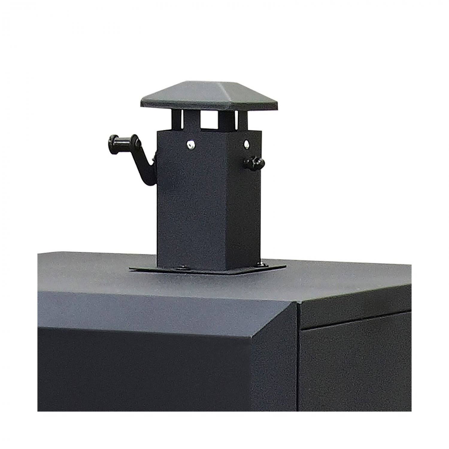 Black Vertical Offset Charcoal Smoker D2835